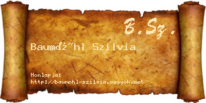 Baumöhl Szilvia névjegykártya